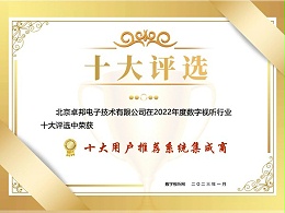 數(shù)字視聽行業(yè) 2022 年度十大用戶推薦系統(tǒng)集成商