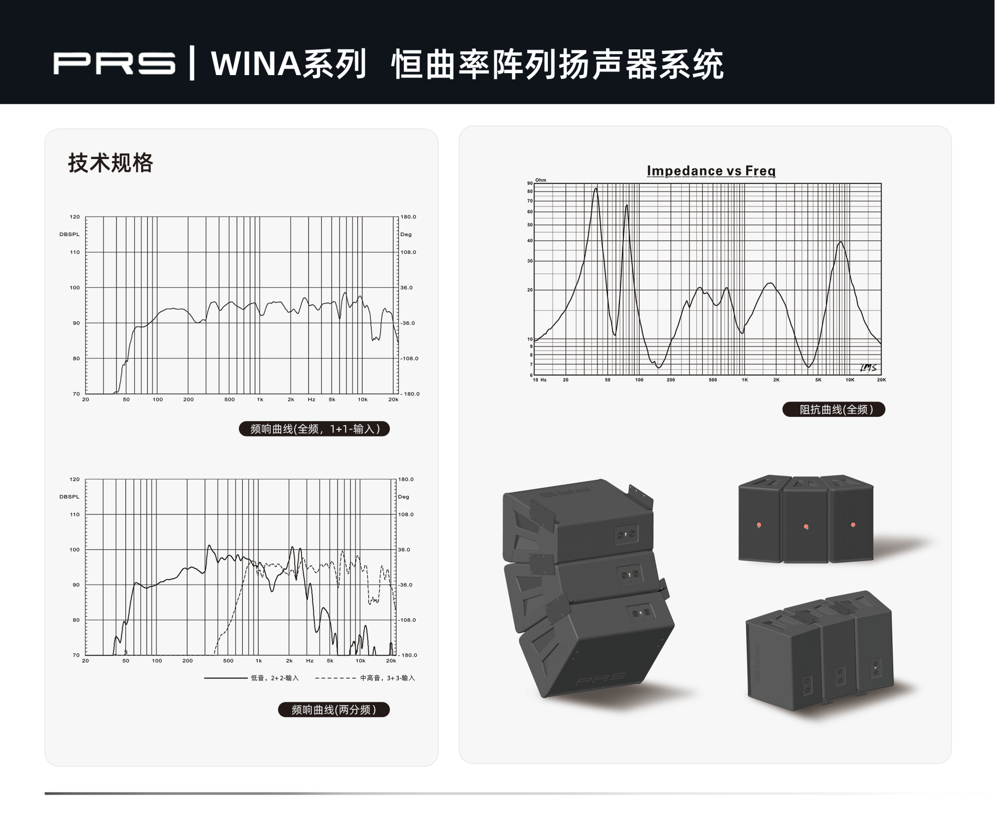 PRS PRS音響 WINA系列恒曲率陣列揚(yáng)聲器系統(tǒng)WINA-312H/312W/312N/312I